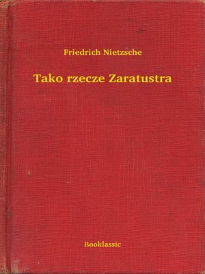 cover image of Tako rzecze Zaratustra
